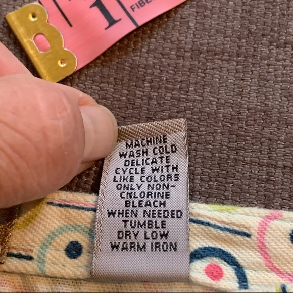 i.e. relaxed 100% Cotton Skirt in Retro Pattern; Nice, Heavy Material sz 12 P - Picture 14 of 14